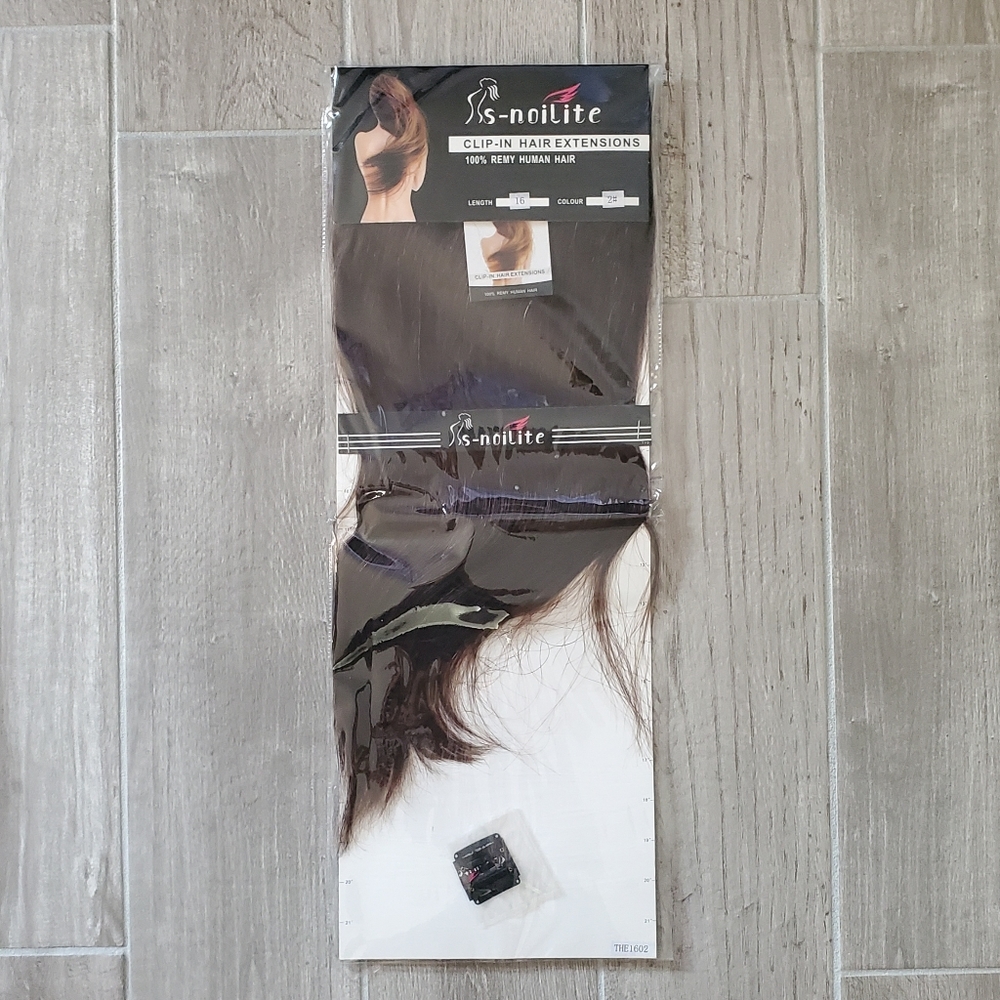 NWT S-noilite 16 in Clip-In Human Hair Extensions